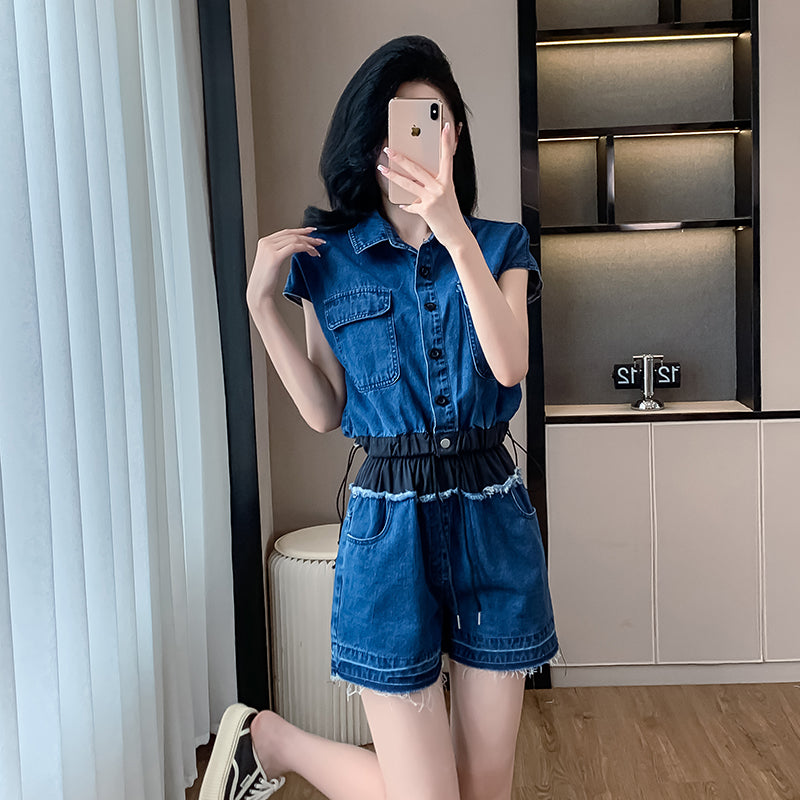 2025 Summer New Denim Set - Short-sleeved Two-piece Set, Casual Summer Denim Set