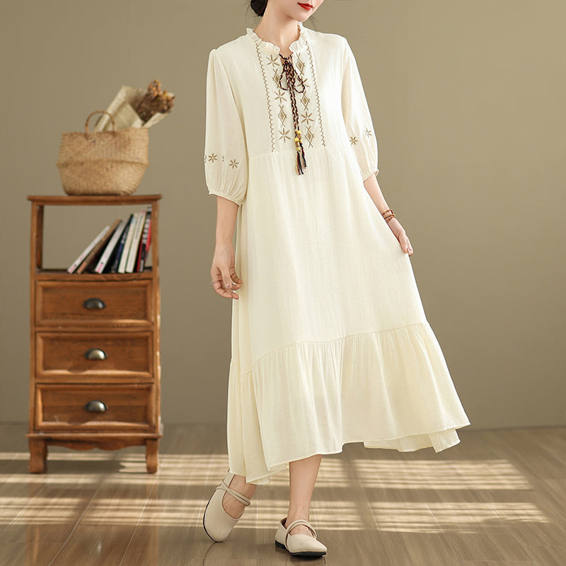 Beach vacation style casual dress for summer