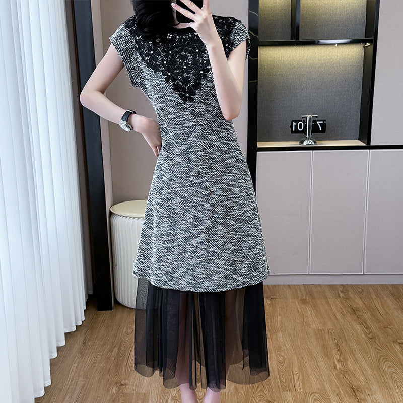 2025 New Xiaoxiang Feng Shui Diamond Dress+Half Skirt